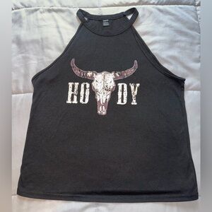 SHEIN Black Halter neck Tank Size Large